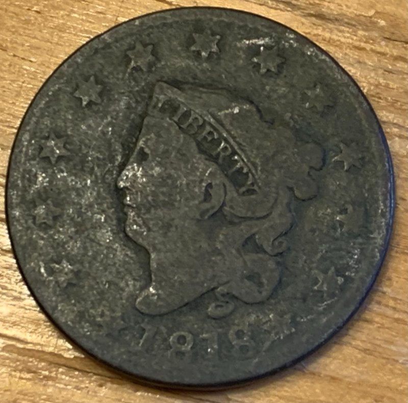 1818-P-Coronet-Liberty-Head-Large-Cent-Bought-For-16.95,-Plus-4.00-Shipping
